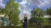 March 31 Winner by OpalSeraphim
"A beautiful rainbow appeared in the Shire while we were setting off fireworks after playing music together! This is my alt Chantillyrose!"